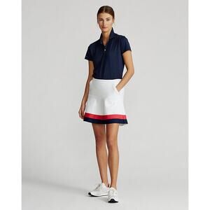 Preppy Ralph Lauren Polo Golf Flounced Skort Skirt Sz 10 Ceramic White Red Blue